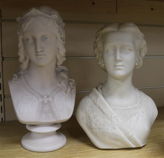 Two Parianware busts